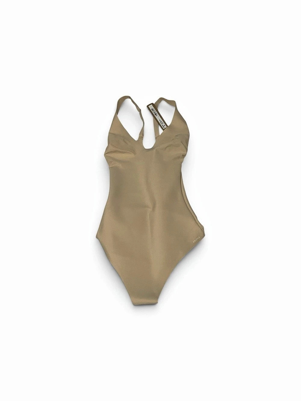 SKIMS Body CS Plunge Neck Bodysuit Sand Small